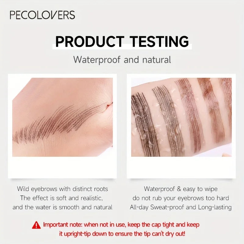 4-Tip Waterproof Eyebrow Tattoo Pen – 6 Colors