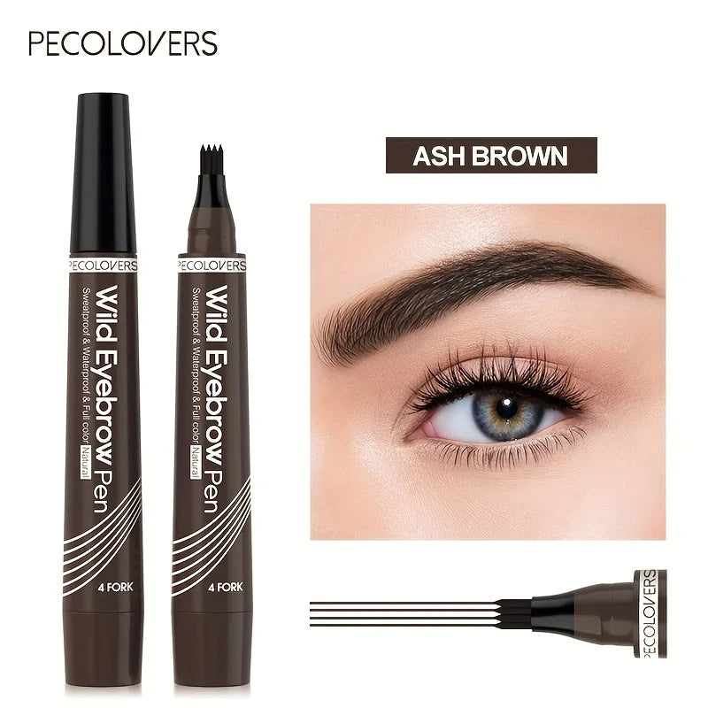 4-Tip Waterproof Eyebrow Tattoo Pen – 6 Colors