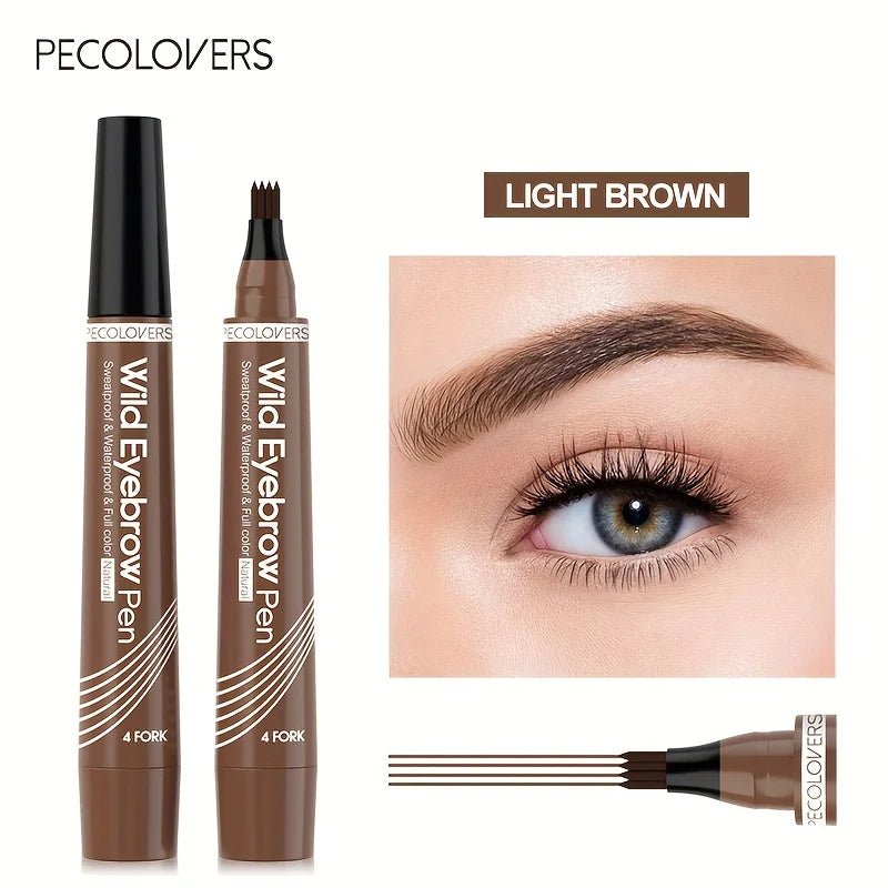 4-Tip Waterproof Eyebrow Tattoo Pen – 6 Colors
