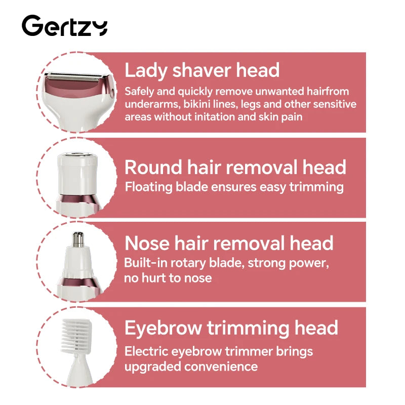 4-in-1 Women's Electric Razor