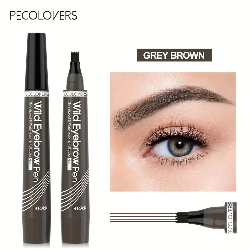4-Tip Waterproof Eyebrow Tattoo Pen – 6 Colors