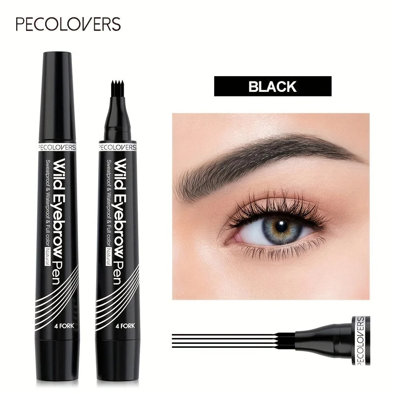 4-Tip Waterproof Eyebrow Tattoo Pen – 6 Colors