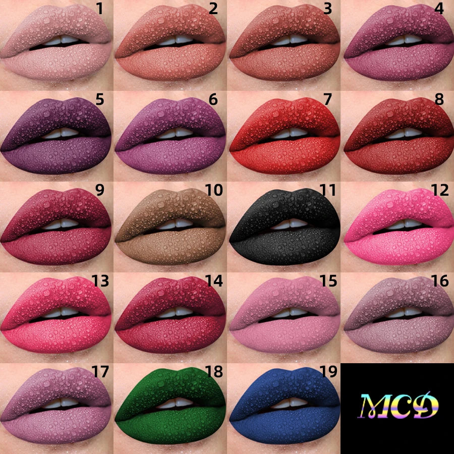 Matte Velvet Lip Waterproof Shades for Bold